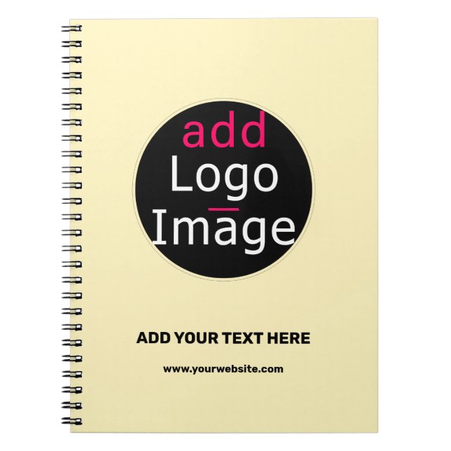 Modern Professional Customizable Business Vanilla  Notebook (Front)