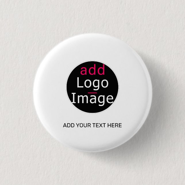 Modern Professional Customizable Business White   1 Inch Round Button (Front)