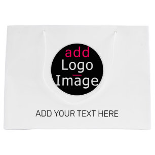 Modern Professional Customizable Business White Large Gift Bag
