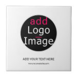 Modern Professional Customizable Business White Tile<br><div class="desc">Trendy professional modern customizable design to improve brand awareness, build a recognizable brand and create something unique. Customizable business design on white background. You can develop your own design and add your text (personal or business), logo, image, colours ... </div>