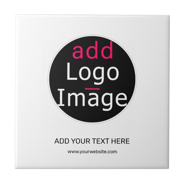 Modern Professional Customizable Business White Tile (Front)