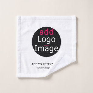 Modern Professional Customizable Business White  Wash Cloth