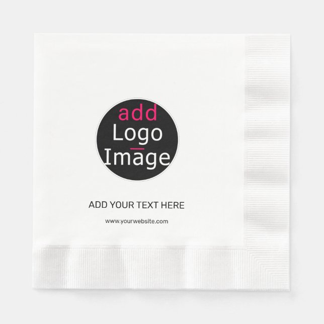 Modern Professional Customizable Wedding Napkin (Front)