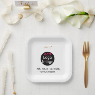 Modern Professional Customizable Wedding  Paper Plate