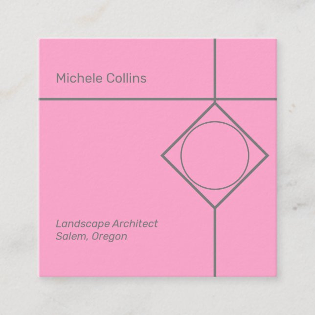 Modern Professional Elegance Square Business Card (Front)