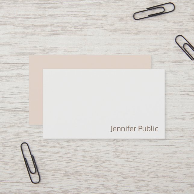 Modern Professional Elegant Beauty Salon Chic Business Card (Front/Back In Situ)