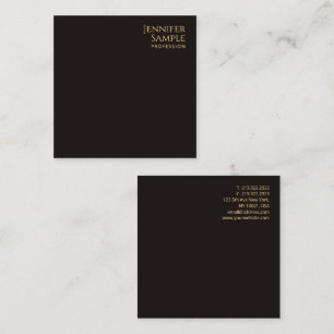 Modern Professional Elegant Black Velvet Template Square Business Card