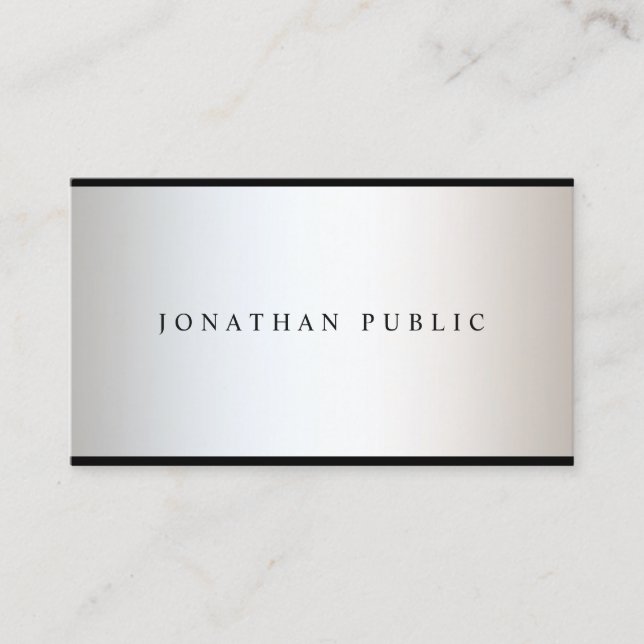 Modern Professional Elegant Glamourous Design Business Card (Front)