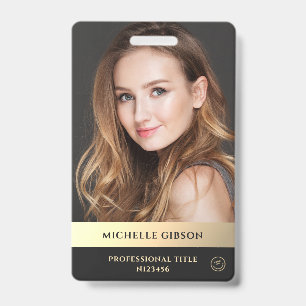 Modern Professional Elegant Luxury Purple Gold Badge