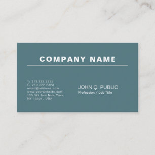Modern Professional Elegant Plain Business Card