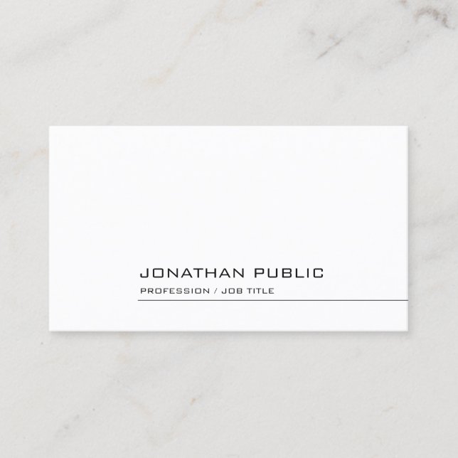 Modern Professional Elegant Simple Design Template Business Card (Front)