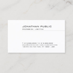 Modern Professional Elegant Simple Personalized Business Card