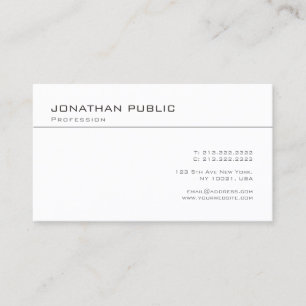 Modern Professional Elegant Simple Template Business Card