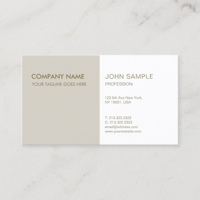 Modern Professional Elegant Trending Colours Business Card (Front)