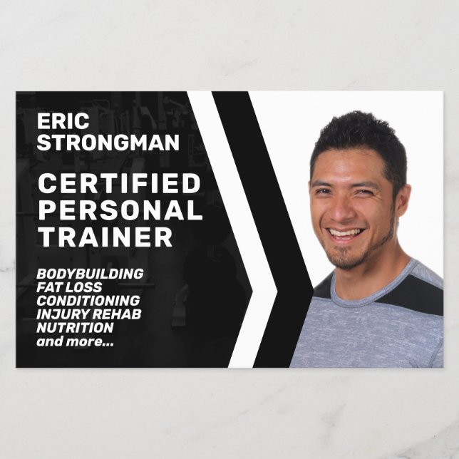 Modern professional fitness portrait  flyer (Front)