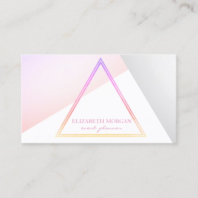 Modern Professional  Geometric Stylish Business Card (Front)