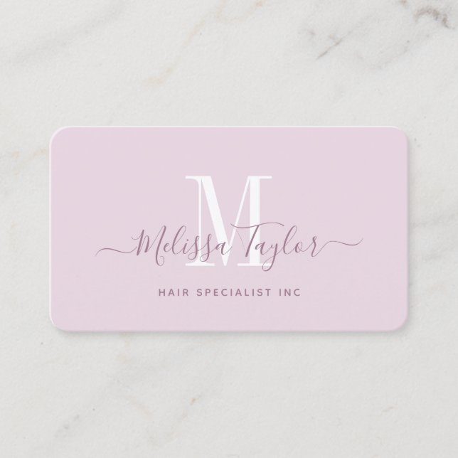 Modern Professional Girly Pink Photo Business Card (Front)