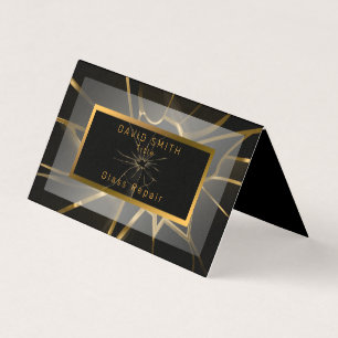 Modern Professional Glass Repair Business Card
