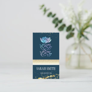 Modern professional green holographic business card