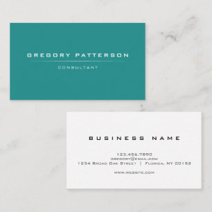 Modern Professional Green Minimalistic Business Card