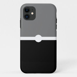 Modern Professional Grey Black White Colour Block iPhone 11 Case