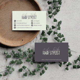 Modern Professional Hair Stylist High-end Business Card