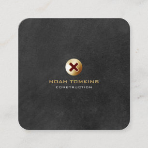 Modern Professional Handy Man Builder Square Business Card