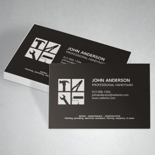 Modern Professional Handyman Services Business Card