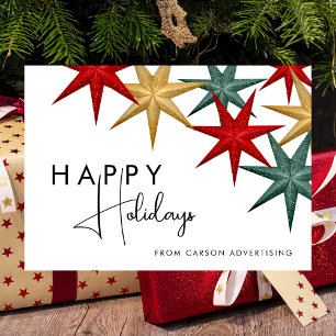 Modern Professional Happy Holidays Business Holiday Card