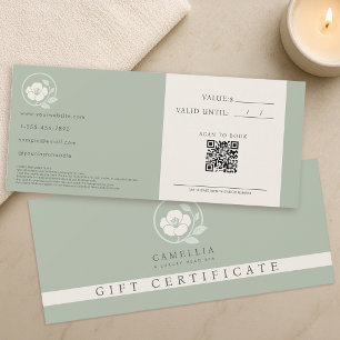 Modern Professional Head Spa Gift Certificate Invitation