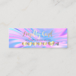 Modern Professional Hearts Opal Holographic Loyalty Card