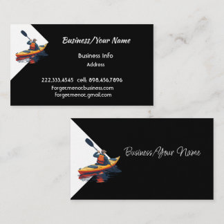 Modern Professional Kayak Water Craft Rental Sales Business Card