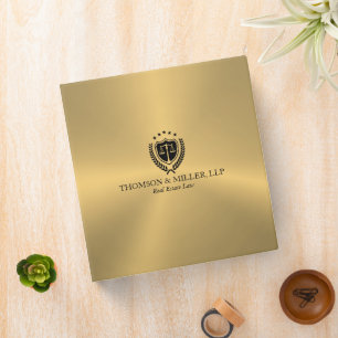 Modern Professional Law Office Metallic Gold Binder