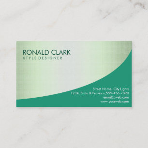 Modern Professional Linen Lime Green Elegant Business Card