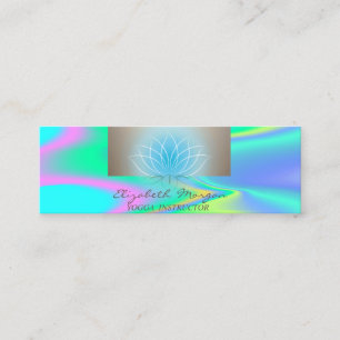 Modern Professional,Lotus,Holographic Mini Business Card