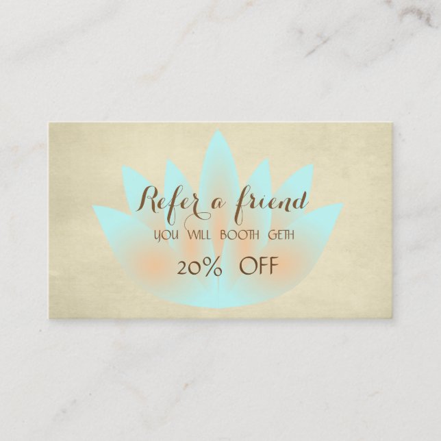 Modern Professional,Lotus  Referral Card (Front)