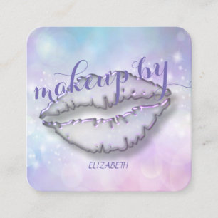 Modern Professional ,Makeup,Lip Square Business Card