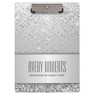 Modern Professional Metallic Silver Clipboard