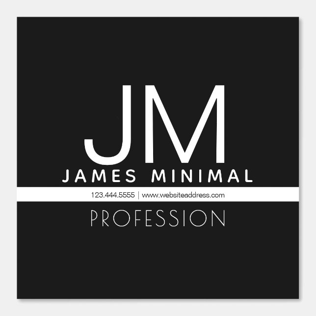 Modern Professional Minimal Design | Black & White Wallpaper (Front)