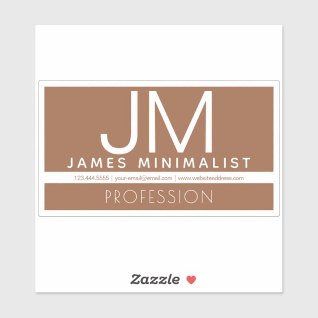 Modern Professional Minimal Design | Brown & White (Sheet)