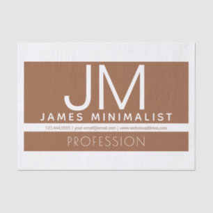 Modern Professional Minimal Design   Brown & White Tissue Paper