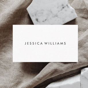 Modern Professional Minimal White Business Card