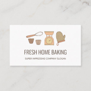 Modern Professional Minimalist Bakery Business Card