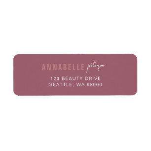 Modern Professional Minimalist Dusty Rose Simple