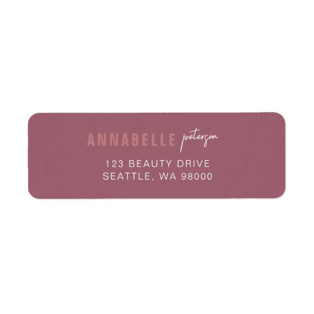 Modern Professional Minimalist Dusty Rose Simple (Front)