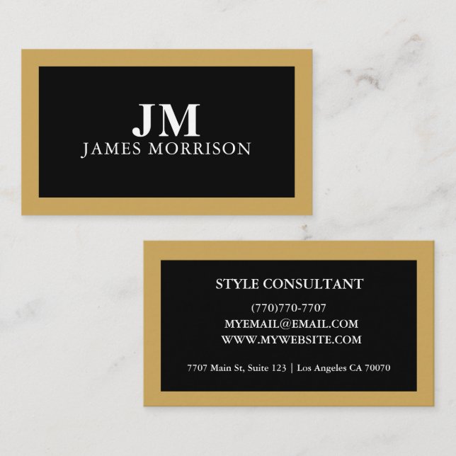Modern Professional Minimalist Executive Generic Business Card (Front/Back)
