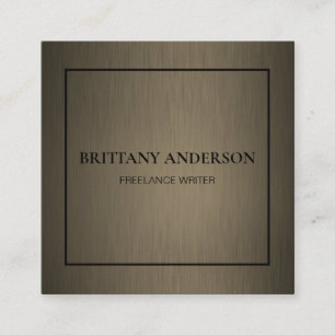 Modern Professional Minimalist Handwritten Square  Business Card