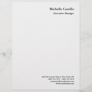 Modern Professional Minimalist Light Grey Letterhead