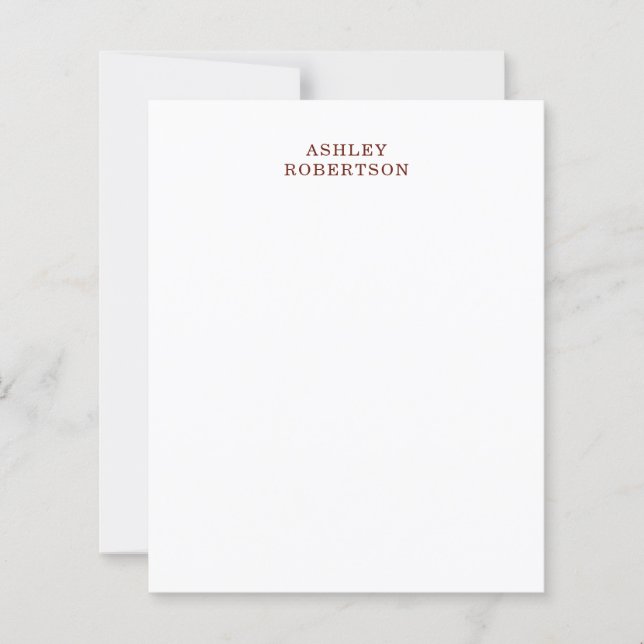 Modern Professional Minimalist Plain Own Name (Front)