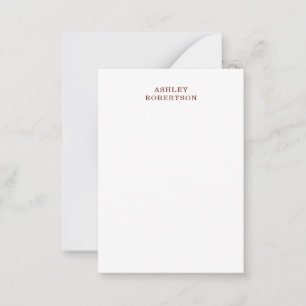 Modern Professional Minimalist Plain Own Name Card
